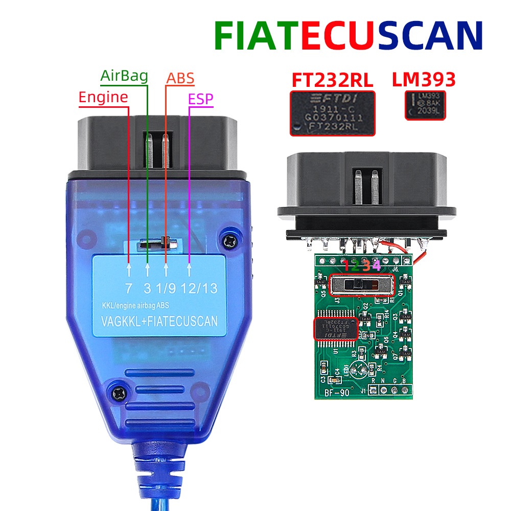 Автосканер VAG COM KKL 409.1 FiatECUscan 